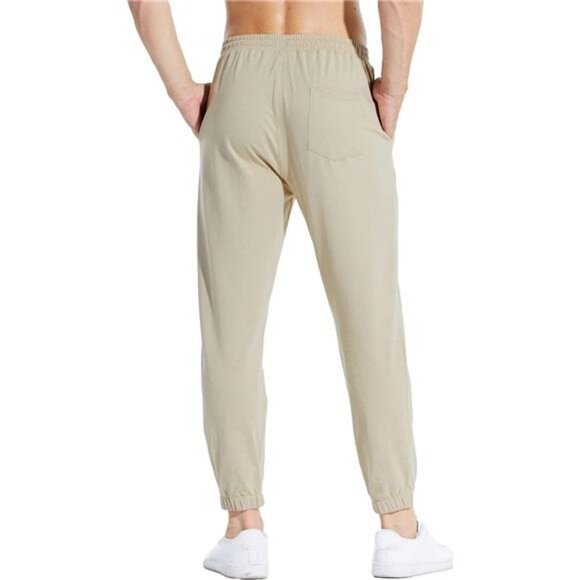 Men's 27"/30" Cotton Sweatpants Sports Running Hiking Joggers Pants 7/8 Length - Picture 2 of 6